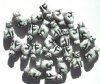 20 15mm White and Black Cat Glass Beads